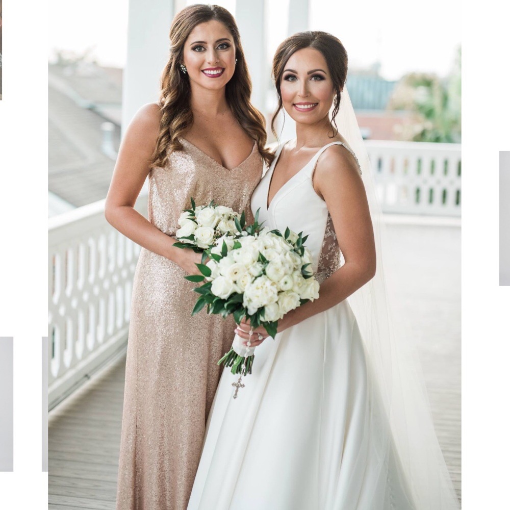 Champagne Sequin Bridesmaid Dress
